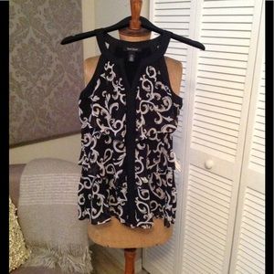 WHBM Sleeveless Ruffle Layered Top